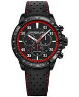 Raymond Weil Men's Swiss Chronograph Tango Black Rubber Strap Watch 43mm