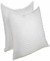 Superior Stripe Down Alternative Medium Firm Back Neck Support 2 Piece Pillow Set