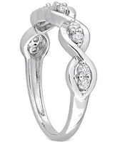 Lab-Grown Moissanite Twist Band (1/4 ct. t.w.) Sterling Silver