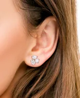 Lab-Created Moissanite Multi-Shape Cluster Stud Earrings (4-4/5 ct. t.w.) in Sterling Silver