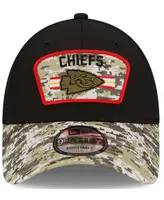 Men's Black-Camouflage Kansas City Chiefs 2021 Salute To Service Trucker 9FORTY Snapback Adjustable Hat - Black