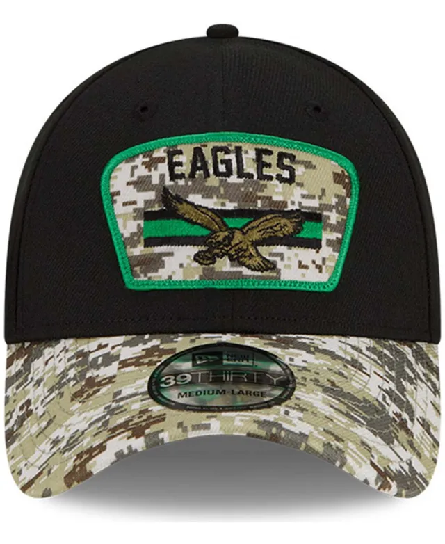 Men's New Era Black/Camo Philadelphia Eagles 2021 Salute to Service 39THIRTY Flex Hat