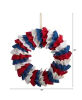 18" Americana Burlap Wreath