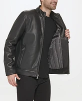Cole Haan Men's Faux-Leather Motto Jacket