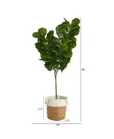 6' Fiddle Leaf Fig Artificial Tree in Planter