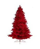 Flocked Fraser Fir Artificial Christmas Tree, 8'