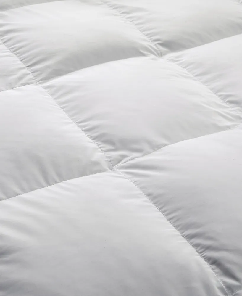 Unikome Year Round Ultra Soft Fabric Baffled Box Design 75% Down Comforter, Twin - Silver