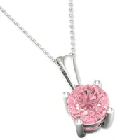 Forever Grown Diamonds Lab-Created Pink Diamond Solitaire 18" Pendant Necklace (1/3 ct. t.w.) in Sterling Silver