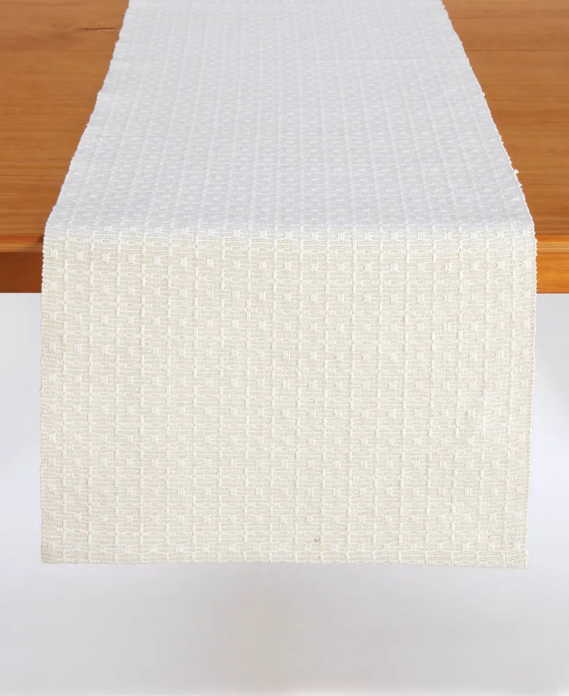 Cross Weave-Pebble Table Runner, 72" x 14"