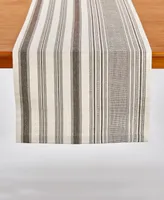 Hammond Stripe Birch Woven Table Runner, 72" x 14"