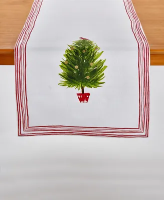 Holiday Tree Printed Table Runner, 72" x 14"