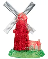 BePuzzled 3D Crystal Puzzle - Windmill White, Red