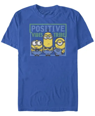 Men's Minions Positive Vibes Tribe Short Sleeve T-shirt