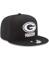 Men's Black Green Bay Packers B-Dub 9Fifty Adjustable Hat