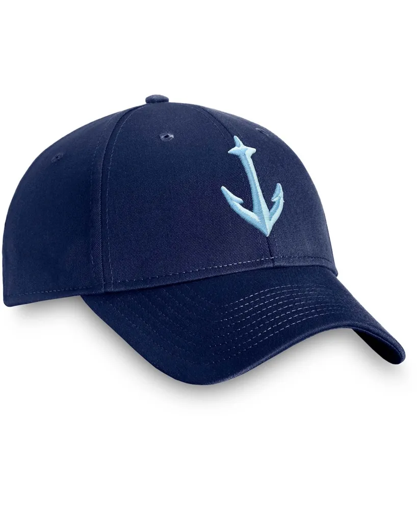 Men's Deep Sea Navy Blue Seattle Kraken Core Secondary Logo Adjustable Hat