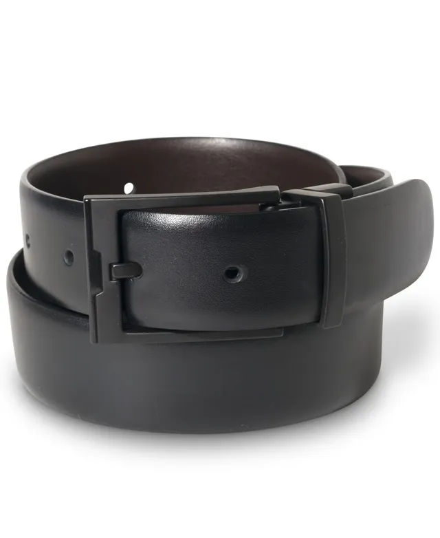 Perry Ellis Portfolio Men's Leather Braided Belt - Macy's