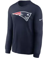 Men's Navy New England Patriots Primary Logo Long Sleeve T-shirt