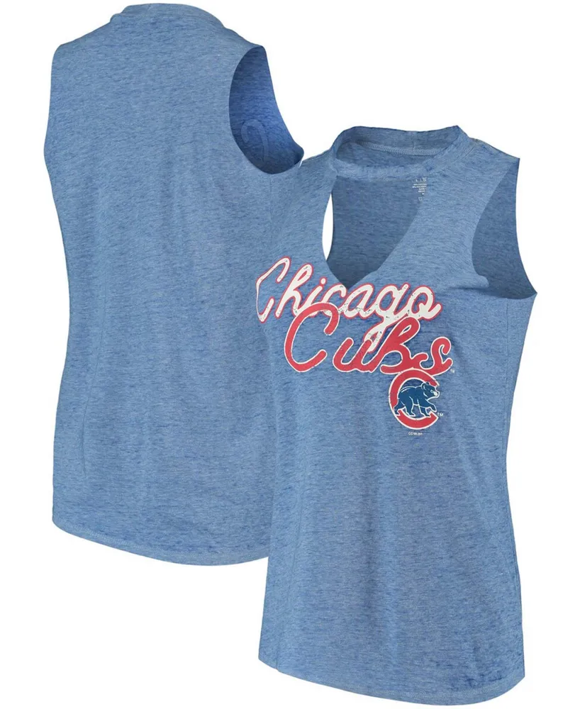 Women's Royal Chicago Cubs Loyalty Choker Neck Tank Top