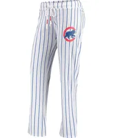 Women's White Chicago Cubs Vigor Pinstripe Sleep Pant