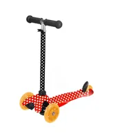 Rugged Racers Polka Dot Design Mini Deluxe 3 Wheel Scooter with Led Lights