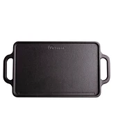 Victoria Rectangular 13" Cast Iron, Reversible Griddle Grill
