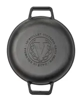 Victoria 10" Round Skillet with Double Loop Handles, Seasoned