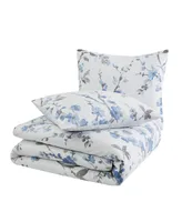 Cannon Kasumi Floral 3 Piece Comforter Set, King - White