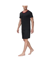 Ink+Ivy Men's Moisture-Wicking Crewneck T-Shirt & Shorts Pajama Set