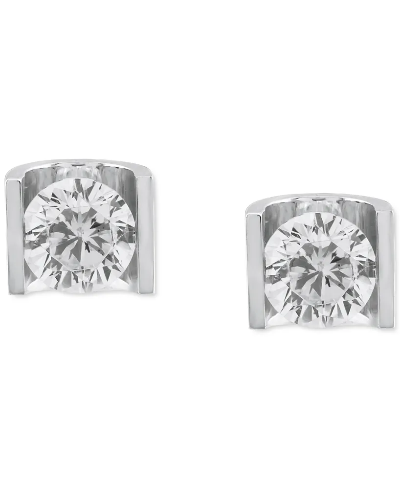 Diamond Tension Mount Stud Earrings (1/2 ct. t.w.) in 14k White Gold