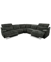 Sebaston -Pc. Fabric Sectional with Power Motion Recliners