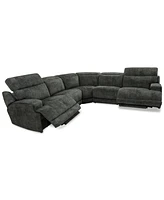 Sebaston -Pc. Fabric Sectional with Power Motion Recliners