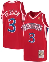 Mitchell & Ness Big Boys and Girls Philadelphia 76ers 1996-97 Hardwood Classics Swingman Throwback Jersey - Allen Iverson