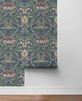 NextWall Morris Flower Peel and Stick Wallpaper