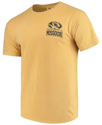Men's Gold Missouri Tigers Comfort Colors Campus Icon T-shirt