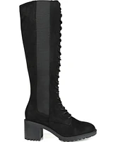 Journee Collection Women's Jenicca Extra Wide Calf Lace Up Boots