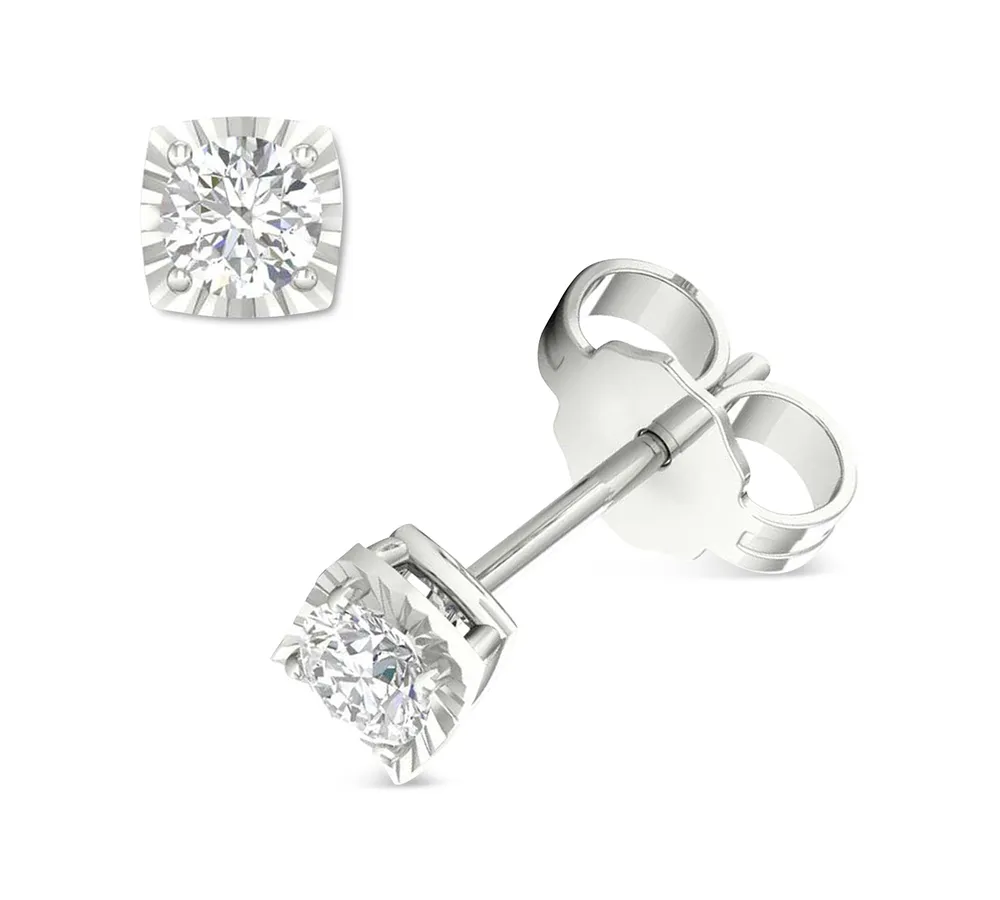 Diamond Enhancer Stud Earrings (1/2 ct. t.w.) in 14k White Gold