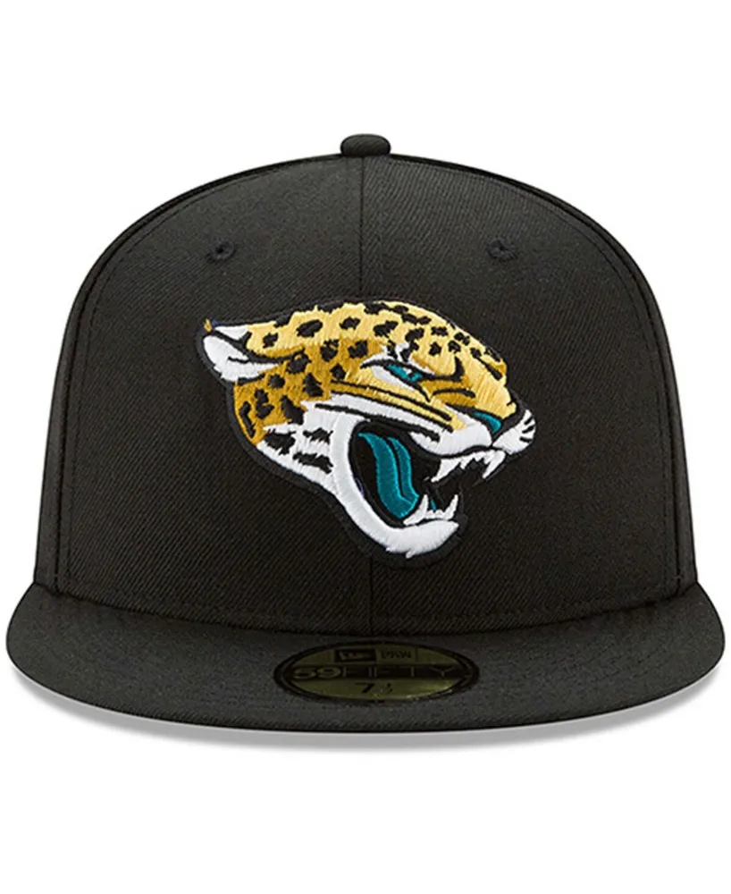 Men's Black Jacksonville Jaguars Head Logo Omaha 59FIFTY Fitted Hat