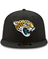 Men's Black Jacksonville Jaguars Head Logo Omaha 59FIFTY Fitted Hat