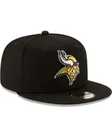 Men's Black Minnesota Vikings Basic 9FIFTY Adjustable Snapback Hat