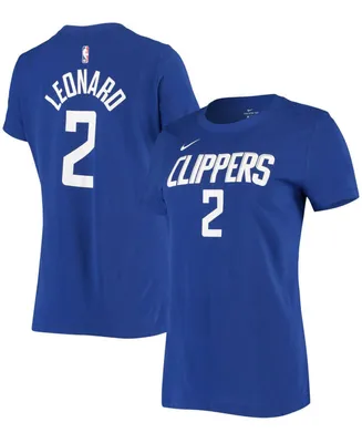 Women's Kawhi Leonard Royal La Clippers Name & Number Performance T-shirt