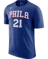 Men's Joel Embiid Royal Philadelphia 76Ers Player Name & Number Performance T-shirt