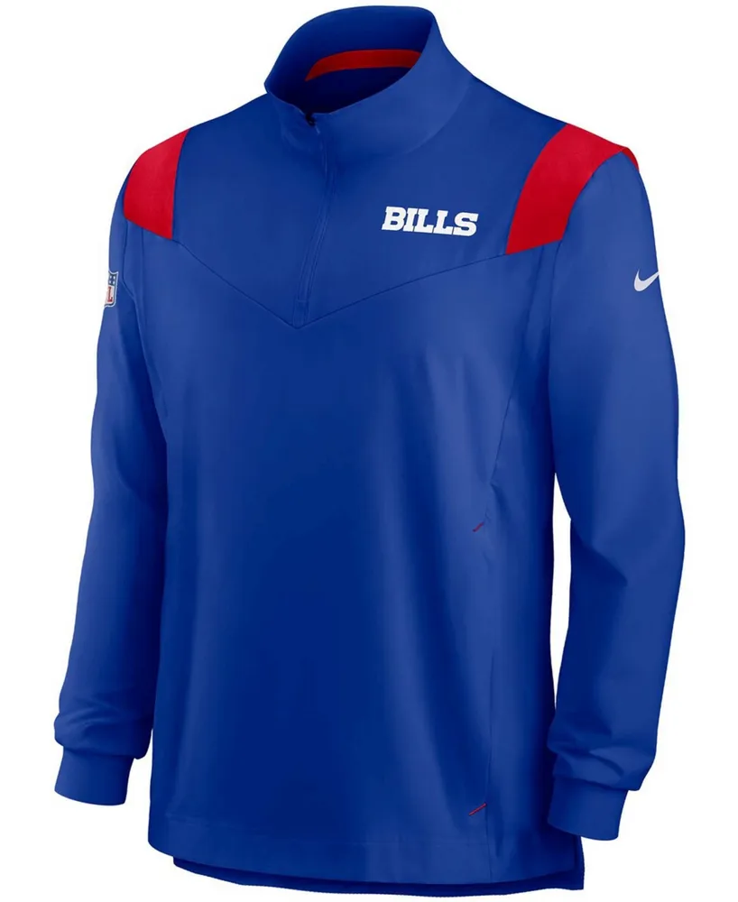 Men's Royal Buffalo Bills 2021 Sideline Coaches Repel Quarter-Zip Jacket
