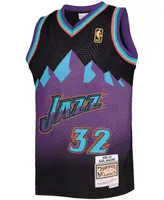 Youth Karl Malone Black Utah Jazz 1996-97 Hardwood Classics Reload Jersey