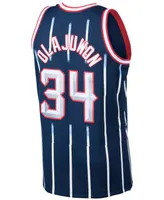 Men's Hakeem Olajuwon Navy Houston Rockets 1996-97 Hardwood Classics Swingman Jersey