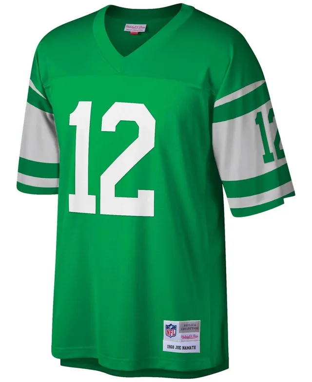 Men's Mitchell & Ness Joe Namath Kelly Green New York Jets Legacy Replica Jersey Size: Small