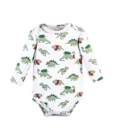 Hudson Baby Boys Unisex Cotton Layette Set, Christmasaurus, 9-12 Months