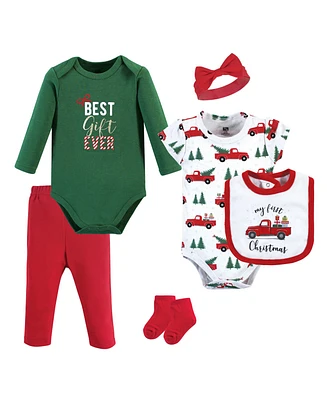 Hudson Baby Baby Girls Hudson Cotton Layette Set, Christmas Gift, 3-6 Months