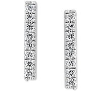 Effy Diamond Bar Stud Earrings (1/20 ct. t.w.) Sterling Silver or 14k Gold-Plated