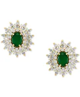 Effy Sapphire (1/3 ct. t.w.) & Diamond Stud Earrings 14k White Gold. (Also available Ruby and Emerald)