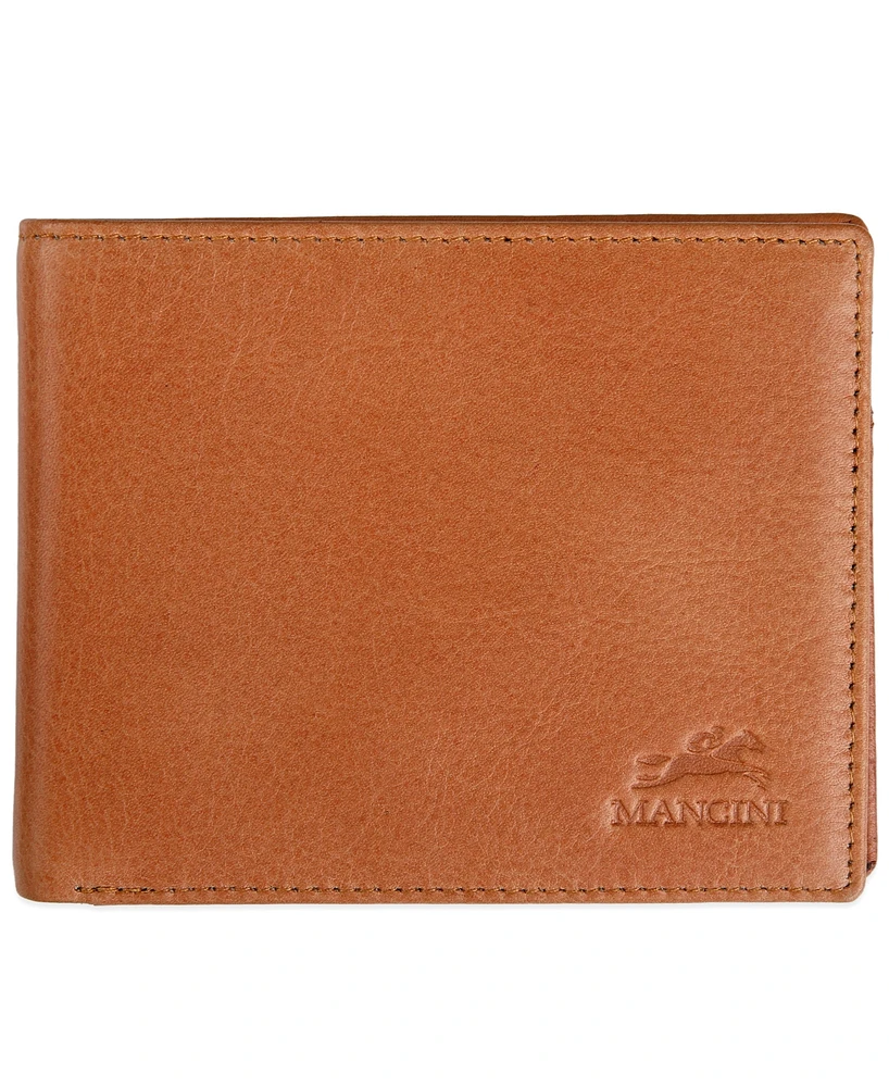 Men's Bellagio Collection Center Wing Bifold Wallet with Coin Pocket